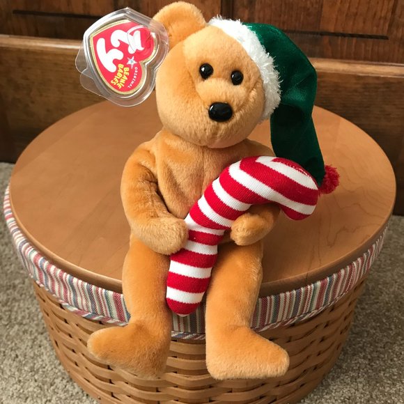Ty Christmas Bears; Goody w/Gingerbread Yummy w/Peppermint & Tasty w/Candy Cane - Picture 11 of 14